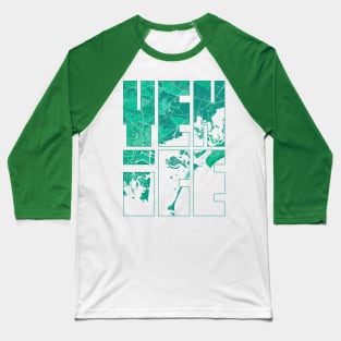 Venice, Italy City Map Typography - Watercolor Baseball T-Shirt